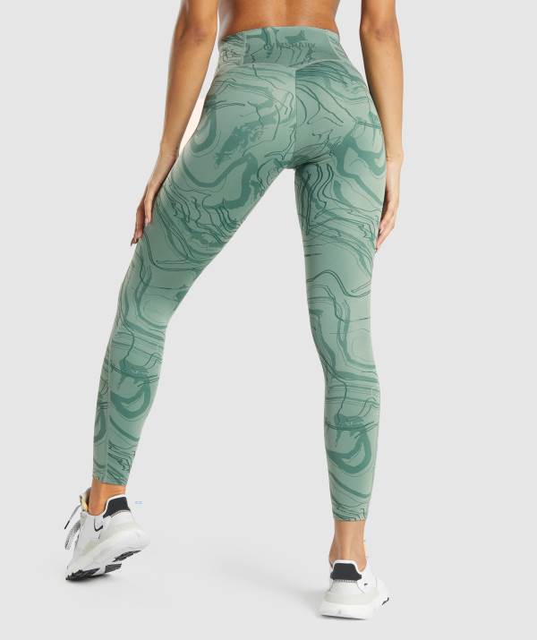 Damske Legíny Gymshark GS Power Support Zelene | QR8614329